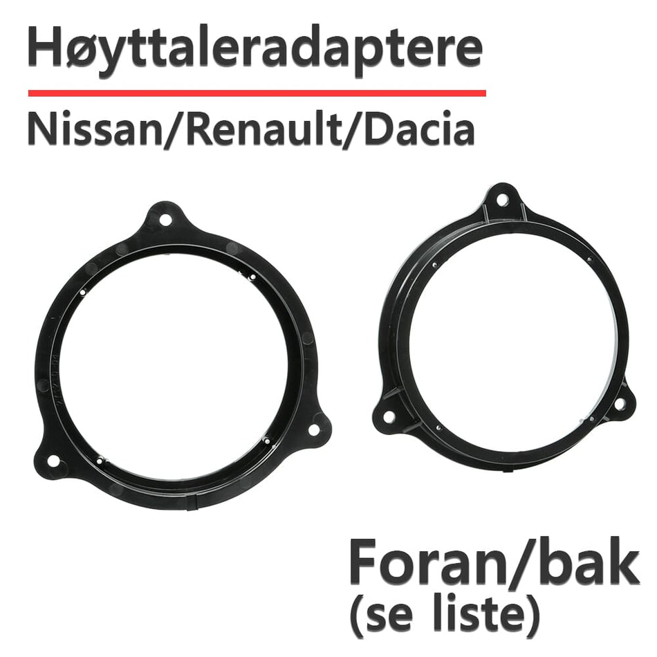 ACV Nissan høyttaleradaptere (165mm)