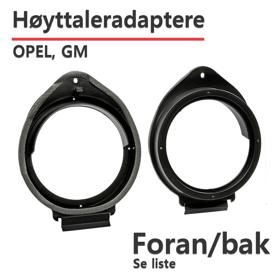 ACV Opel/GM høyttaleradaptere (165mm)