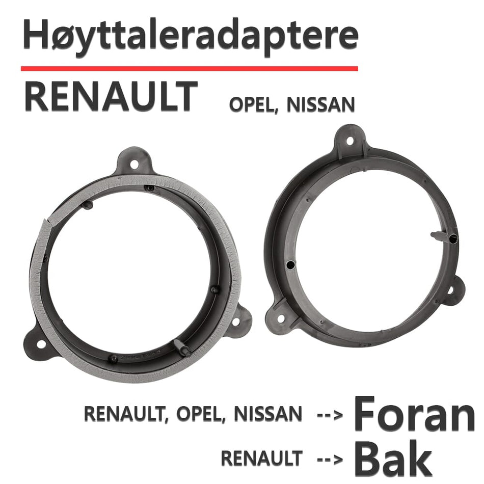 ACV Renault/Opel/Nissan høyttaleradaptere (165mm)