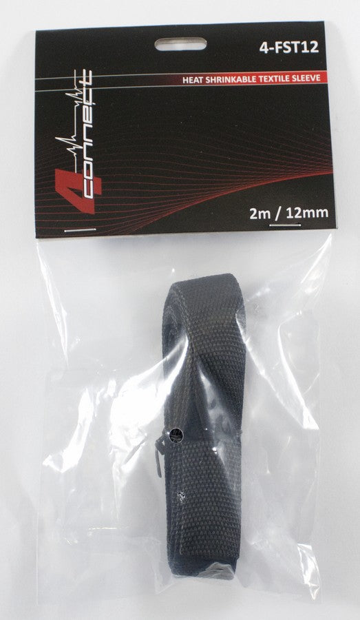 4 CONNECT 12mm krympeslange av tøy/nylon, 2 meter