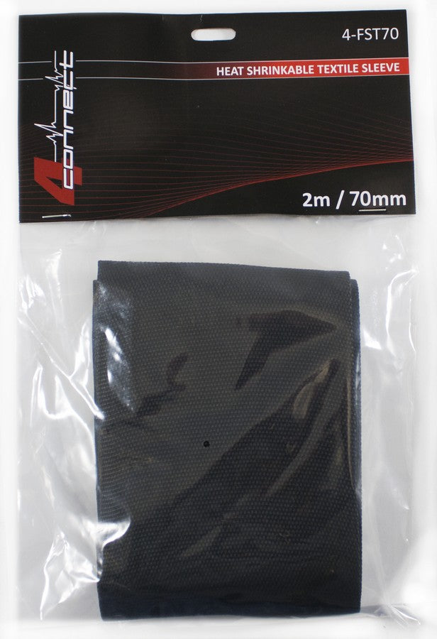 4 CONNECT 70mm krympeslange av tøy/nylon, 2 meter