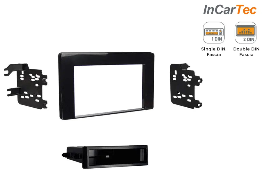 InCarTec Monteringsramme 1-DIN/2-DIN