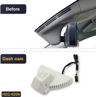 FITCAMX Integrert 4K Dashcam (foran+bak), Skoda / Grå