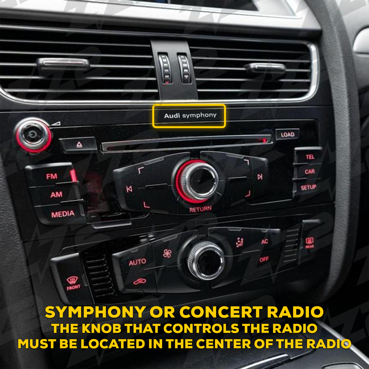 ZZ2 DZZ-SYM-Q5-8R-10-LHD, 10,25" skjerm med trådløs CarPlay, Audi Q5 og SQ5 (8R) med Symphony/Concert, venstrestyrt (bilde 2)