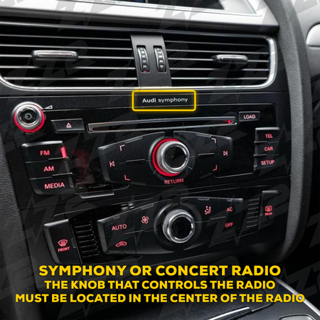 ZZ2 DZZ-SYM-Q5-8R-10-LHD, 10,25" skjerm med trådløs CarPlay, Audi Q5 og SQ5 (8R) med Symphony/Concert, venstrestyrt (bilde 2)