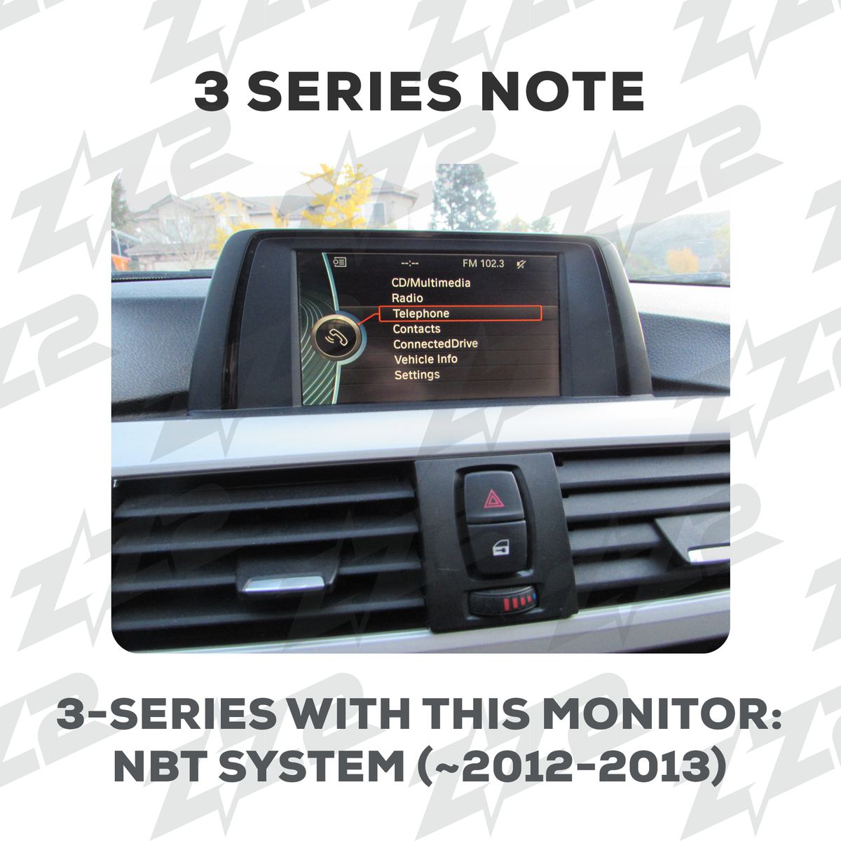 ZZ2 DZZ-NBT-3S-4S-F3X-10-UHD, 10,25" skjerm med trådløs CarPlay og Android Auto, BMW 3- og 4-serie F30/F31/F32/F33/F80 med NBT-system (bilde 4)
