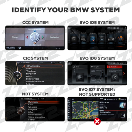 ZZ2 DZZ-NBT-5S-F10-10-UHD, 10,25" skjerm med trådløs CarPlay og Android Auto, BMW 5-serie F10 med NBT-system, 10,25" skjerm (bilde 3)