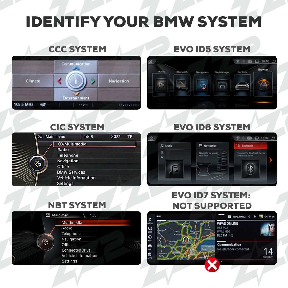 ZZ2 DZZ-CIC-3S-5S-8-UHD, 8,8" skjerm med trådløs CarPlay, BMW 3-serie E9x og 5-serie E60/E61 med CIC-system (bilde 4)