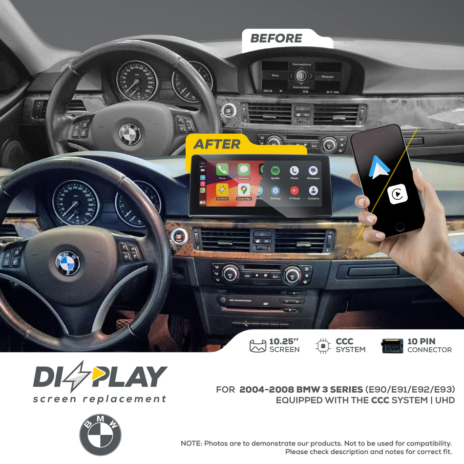 ZZ2 DZZ-CCC-3S-E9X-10-UHD, 10,25" skjerm med trådløs CarPlay