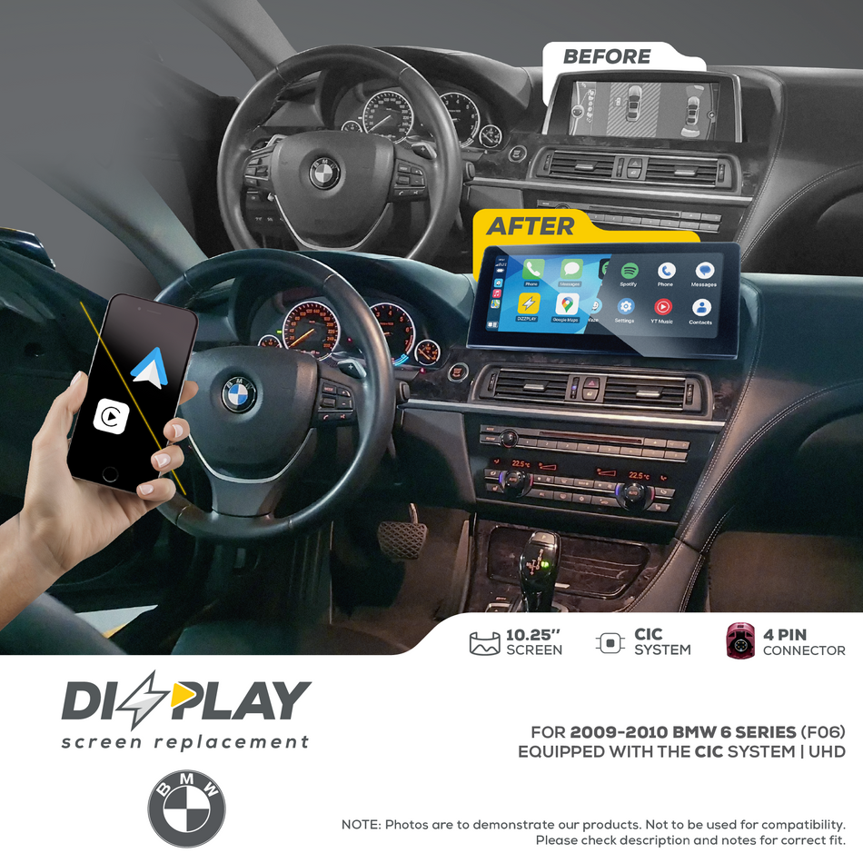 ZZ2 DZZ-CIC-6S-F06-10-UHD, 10,25" skjerm med trådløs CarPlay og Android Auto