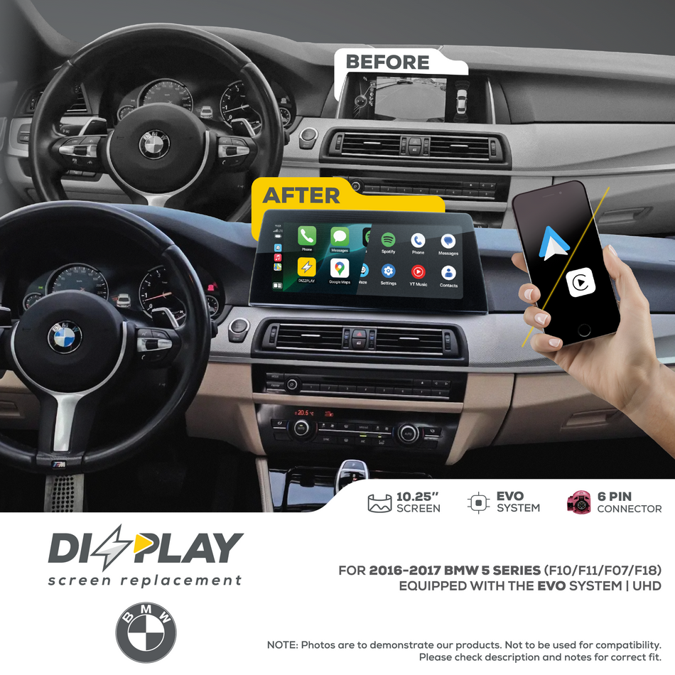 ZZ2 DZZ-EVO-5S-F1X-10-UHD, 10,25" skjerm med trådløs CarPlay