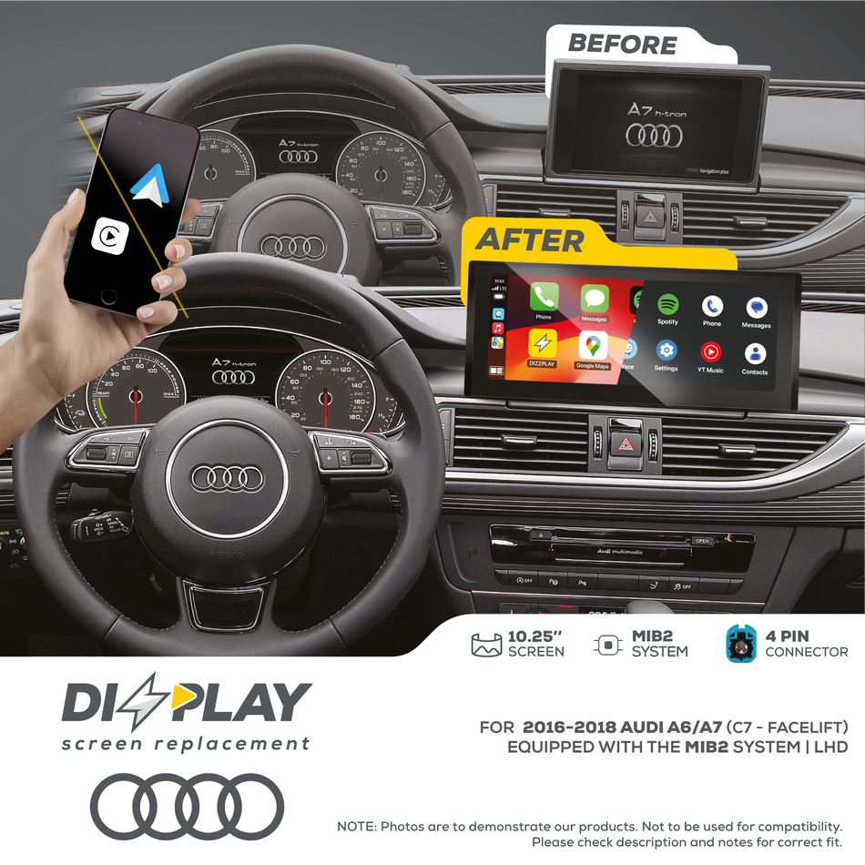 ZZ2 DZZ-MIB2-A6-C7FL-10-LHD, 10,25" skjerm med CarPlay