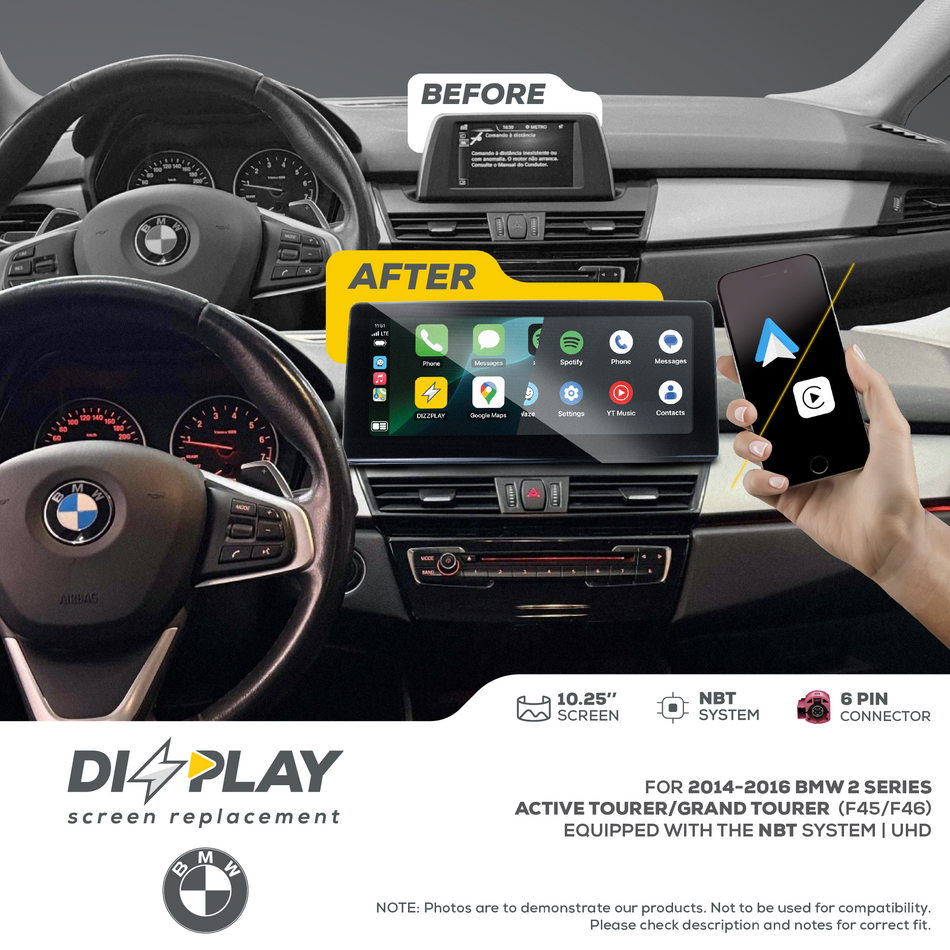 ZZ2 DZZ-NBT-2ST-F45-F46-10-UHD, 10,25" skjerm med CarPlay