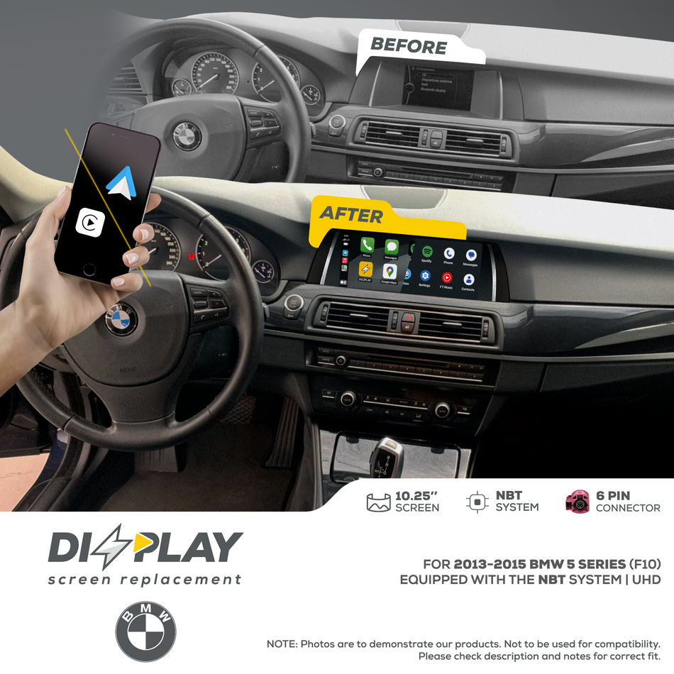 ZZ2 DZZ-NBT-5S-F10-10-UHD, 10,25" skjerm med trådløs CarPlay og Android Auto