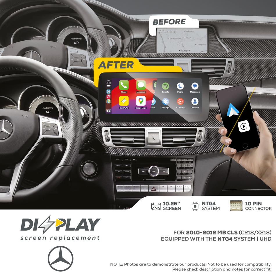 ZZ2 DZZ-NTG4-CLS-C218-10-UHD, 10,25" skjerm med CarPlay