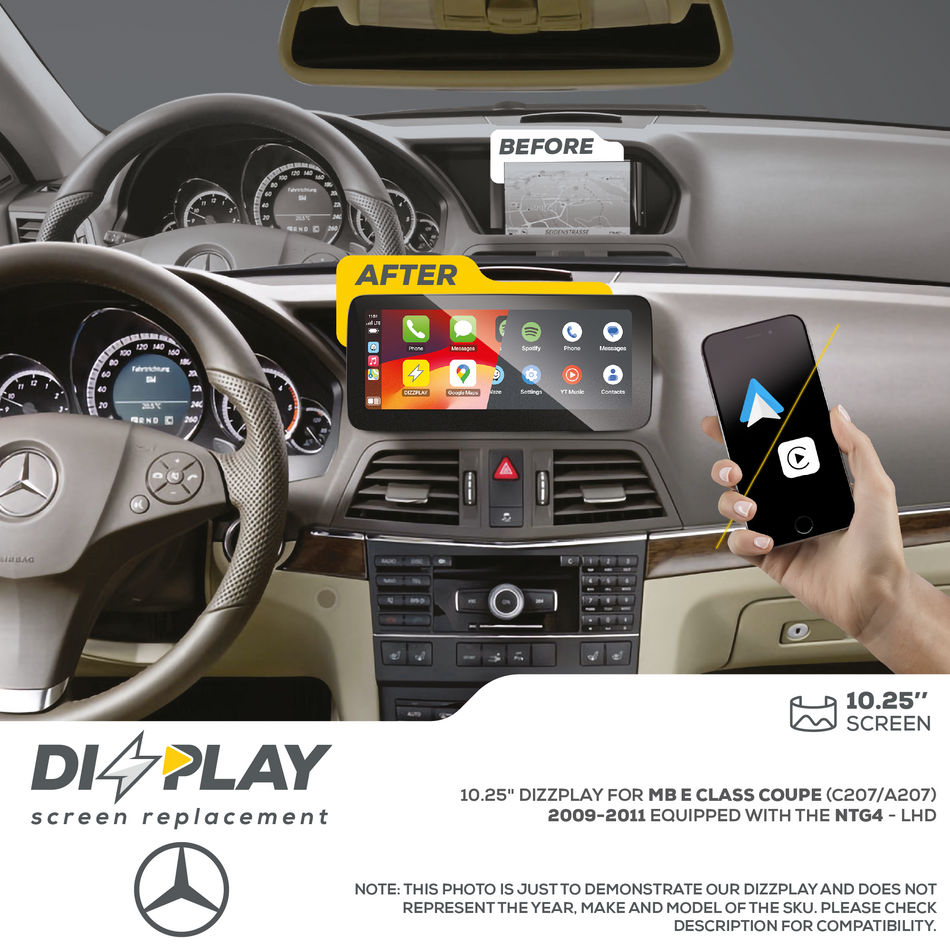 ZZ2 DZZ-NTG4-E-C207-10-LHD, 10,25" skjerm med trådløs CarPlay