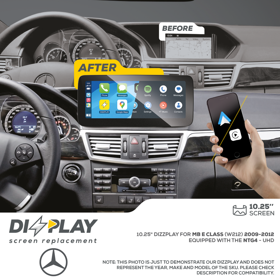 ZZ2 DZZ-NTG4-E-W212-10-LHD, 10,25" skjerm med trådløs CarPlay