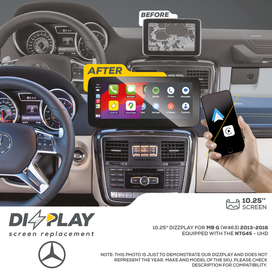 ZZ2 DZZ-NTG45-G-W463-10-UHD, 10,25" skjerm, trådløs CarPlay