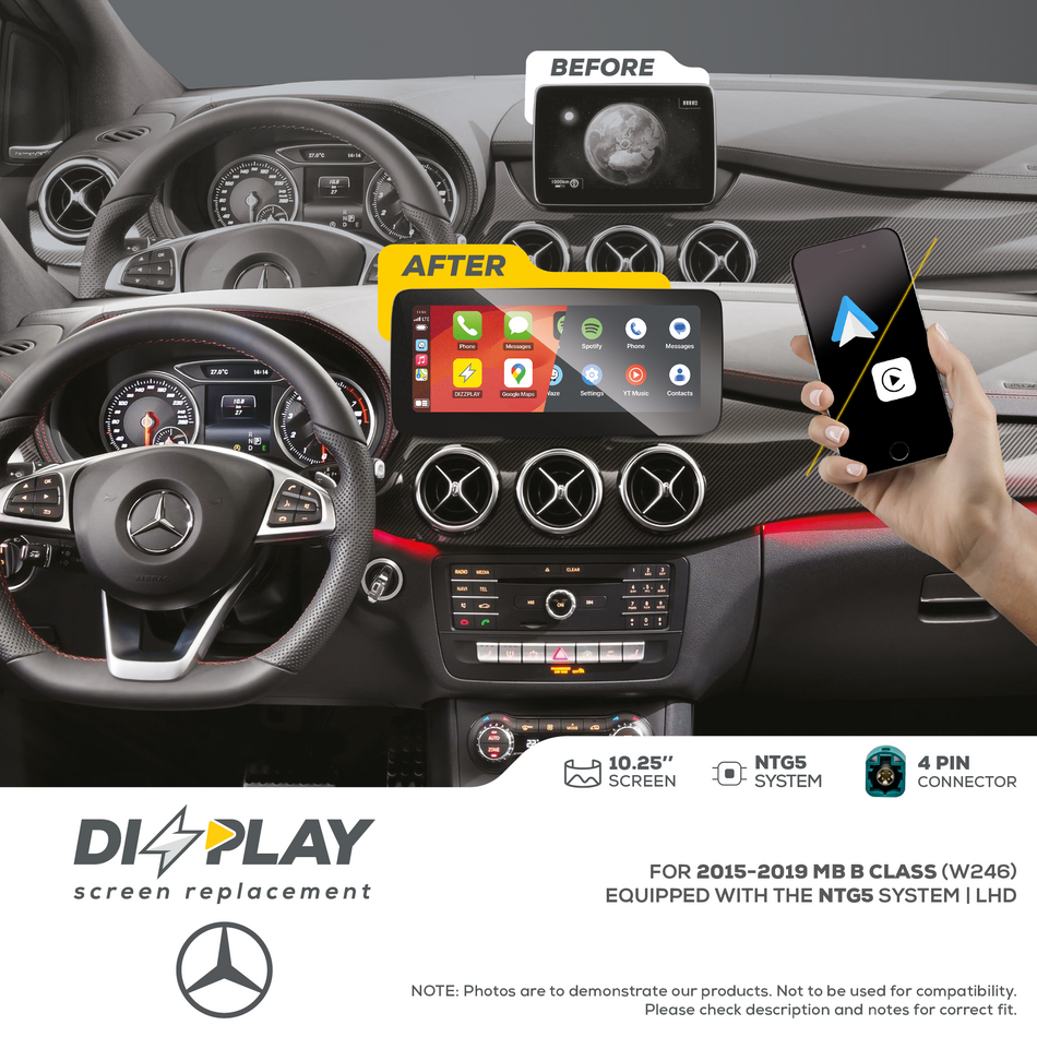 ZZ2 DZZ-NTG5-B-W246-10-LHD, 10,25" skjerm med trådløs CarPlay
