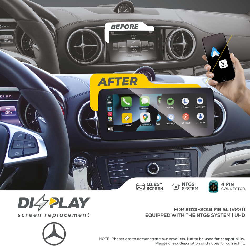 ZZ2 DZZ-NTG5-SL-R231-10-UHD, 10,25" skjerm, trådløs CarPlay