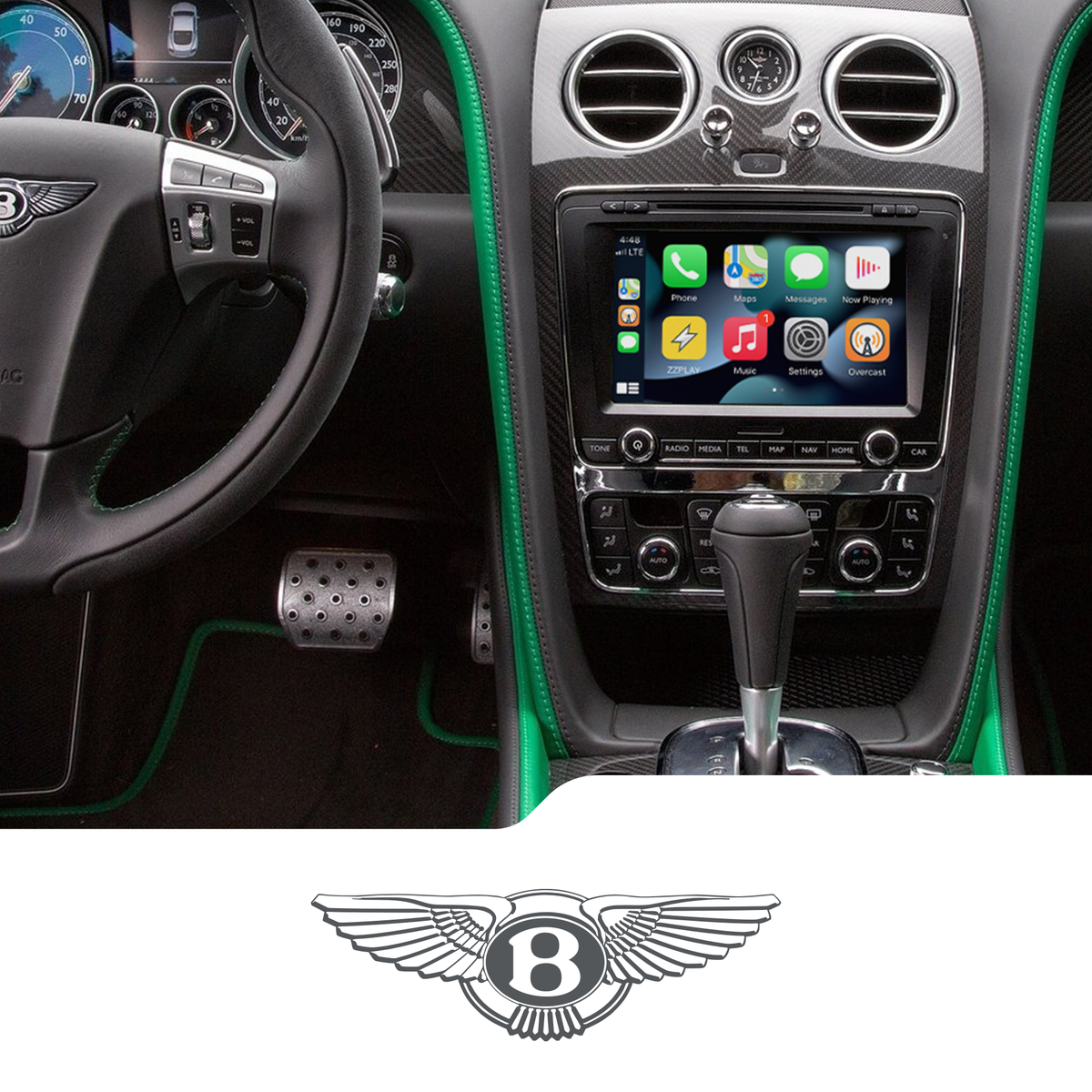 ZZ2 ITZ-BNT, trådløs CarPlay og Android Auto adapter, Bentley og VW Phaeton 2012-2018, originalskjerm