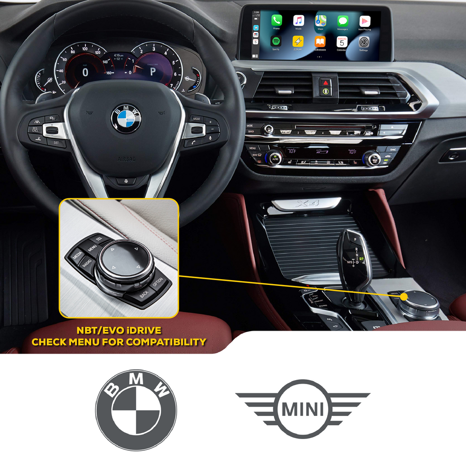 ZZ2 ITB-EVO, trådløs CarPlay og Android Auto adapter, BMW, Mini og Rolls-Royce med EVO-system (ID5/ID6)
