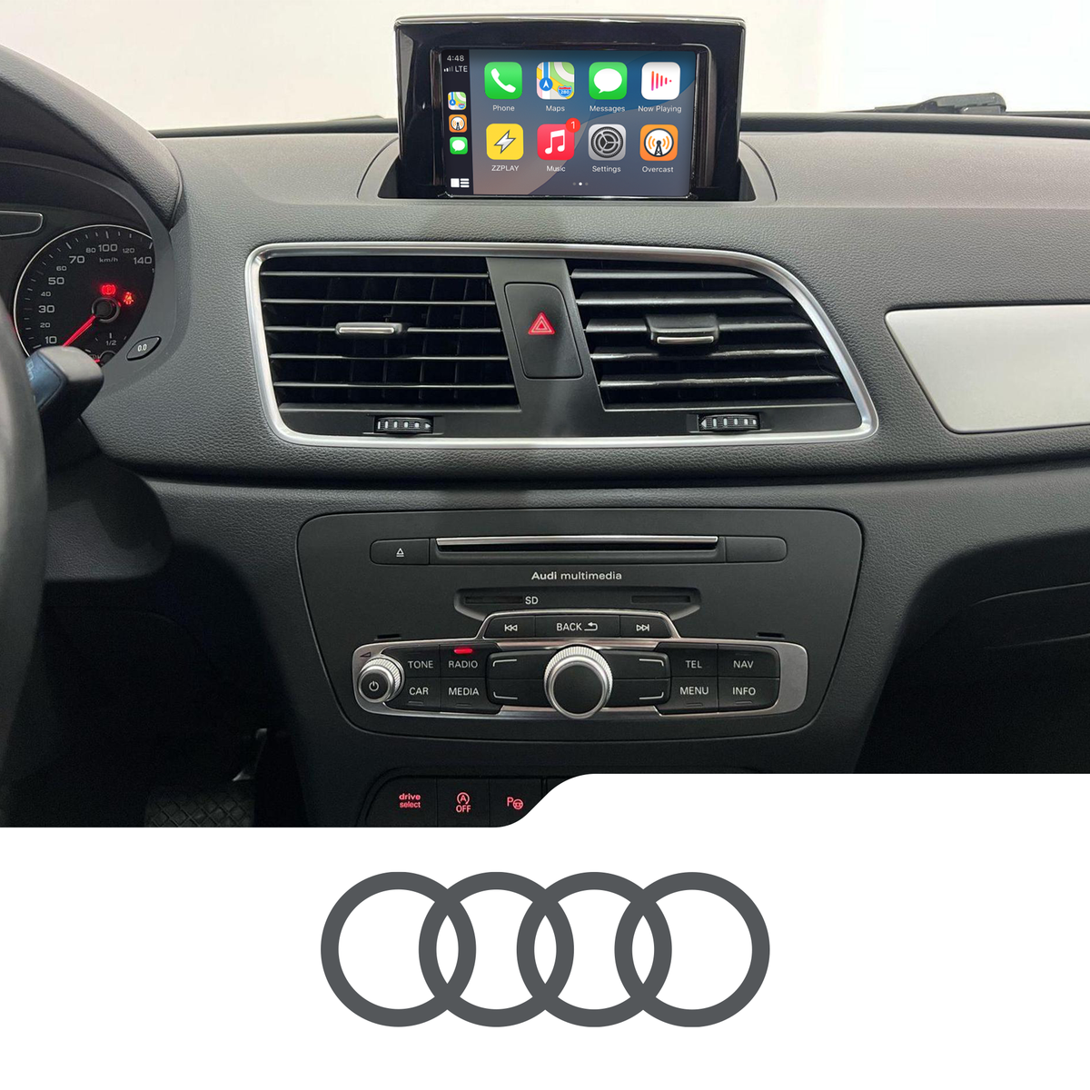 ZZ2 IT3-MMI3G-Q3N, trådløs CarPlay og Android Auto adapter, Audi A1/Q3 med navigasjon (MMI 3G)
