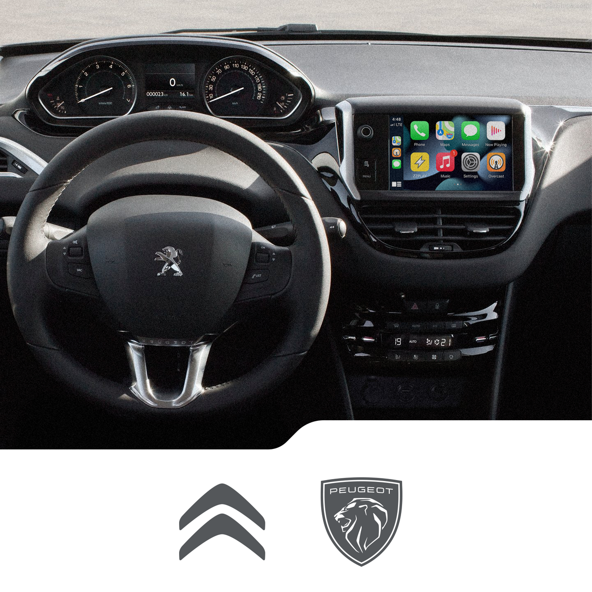 ZZ2 ITP-SMEG, trådløs CarPlay og Android Auto adapter, Peugeot, Citroën og DS med SMEG, SMEG+ og DS Connect Nav