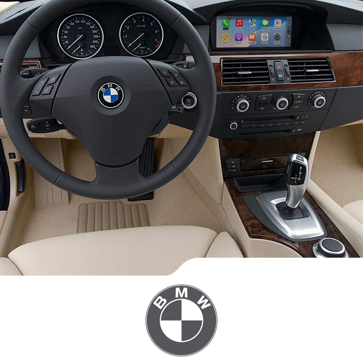 ZZ2 ITZ-CCC, trådløs CarPlay og Android Auto adapter, BMW med CCC-system (ny hardware) og AUX-inngang