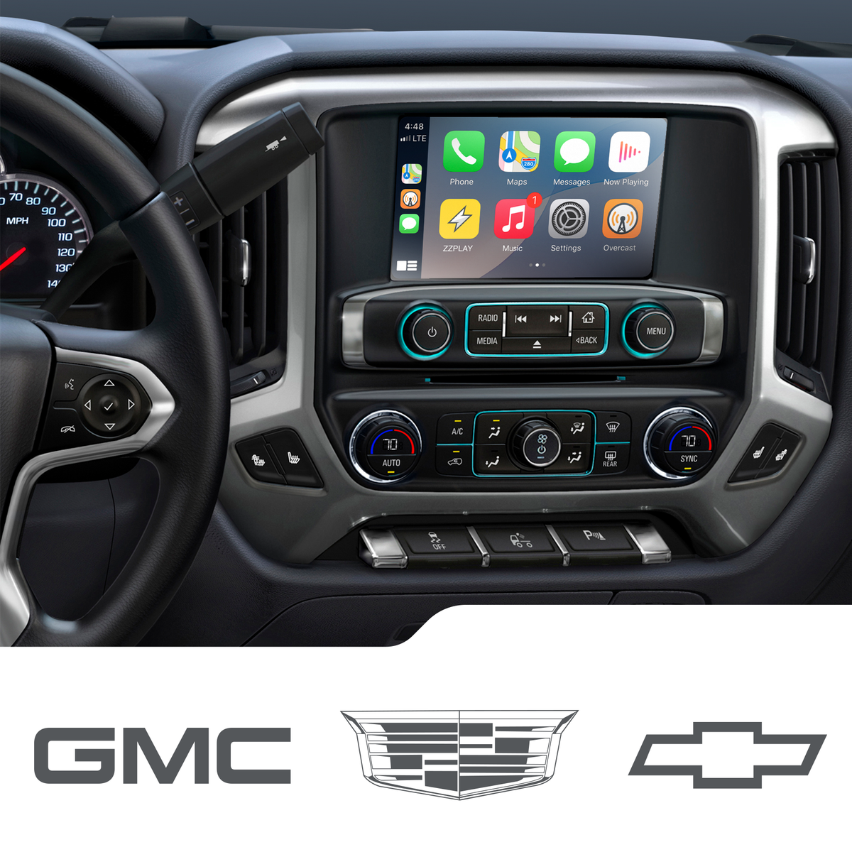 ZZ2 ITZ-MYLINK, trådløs CarPlay og Android Auto adapter, Cadillac, Chevrolet og GMC med MyLink/CUE (IO5/IO6)