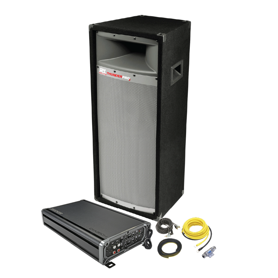 MTX ThunderPro PowerPack - Rå lydpakke med Kicker-forsterker og Ground Zero kabelsett NY!