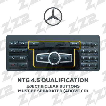 ZZ2 DZZ-NTG45-E-W212-10-LHD, 10,25" skjerm med trådløs CarPlay, Mercedes E-klasse W212 2012-2015 med NTG 4.5, LHD (bilde 2)