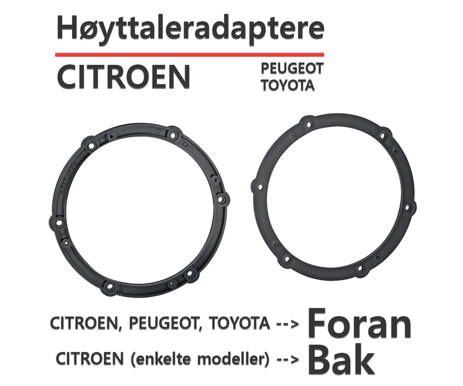 ACV Citroen/Peugeot høyttaleradapter (165mm)