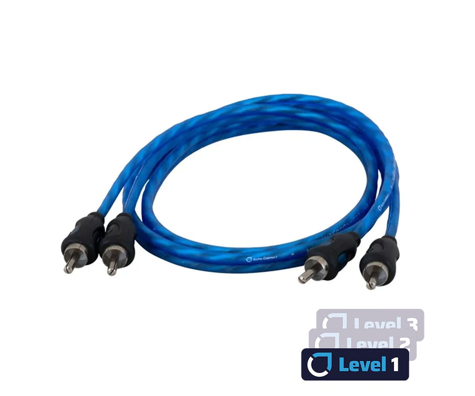 Auto-Connect RCA signalkabel, 1 meter