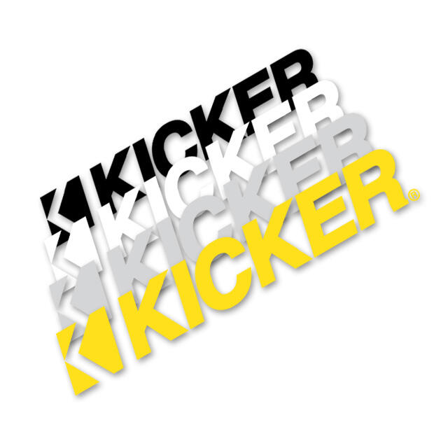 Kicker klistermerke, gult (48cm)