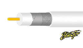SR65 - RG-6 kabel, Hvit, Pull Box