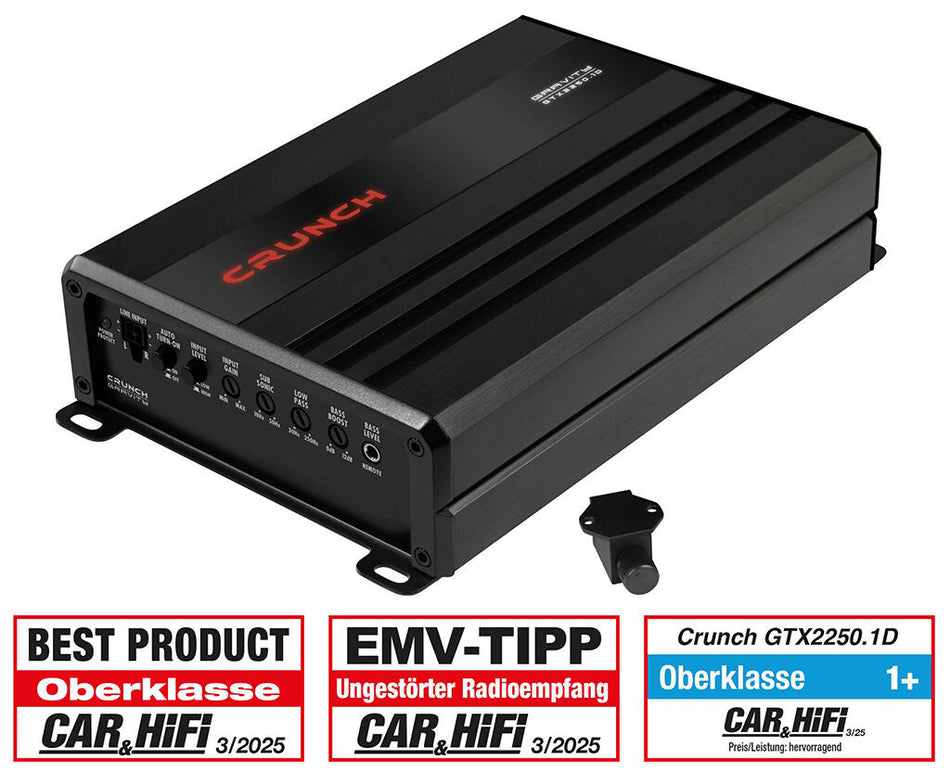 CRUNCH GTX2250.1D, 1-kanals forsterker