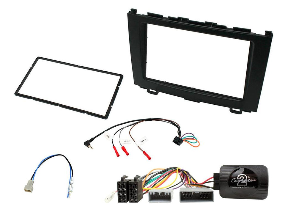 Connects2 komplett monteringssett, 2-DIN, Honda CR-V 2007-2009, sort