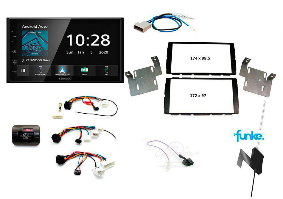 Kenwood komplett headunit pakke Nissan