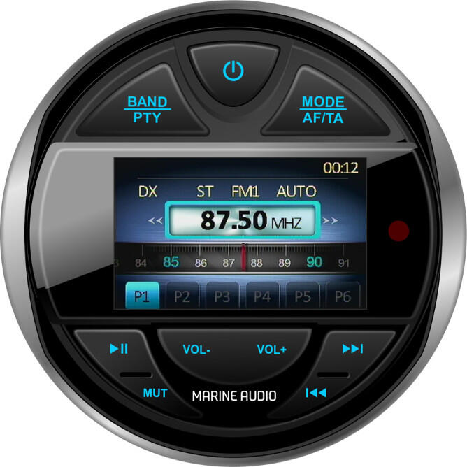 Marine stereo med DAB+ (IPX5) Sort/Sølv