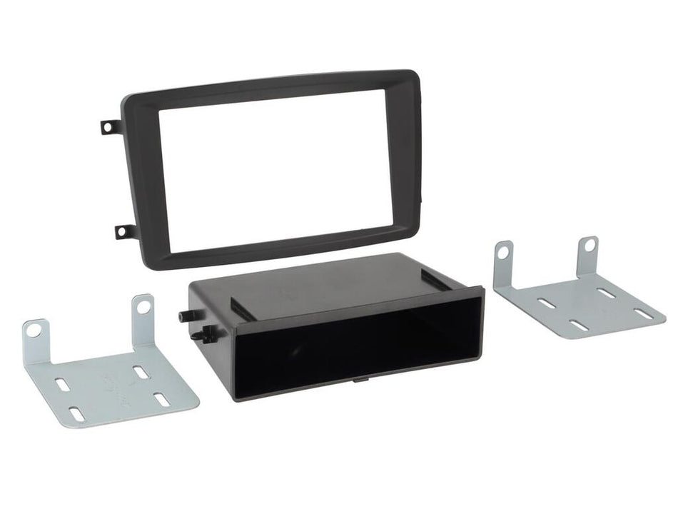 Monteringsramme 2-DIN / 1-DIN m/lomme