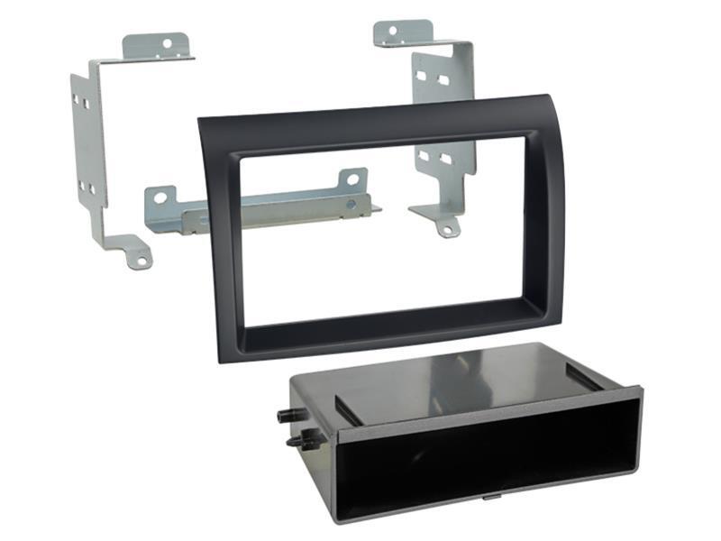 Monteringsramme 2-DIN, sort