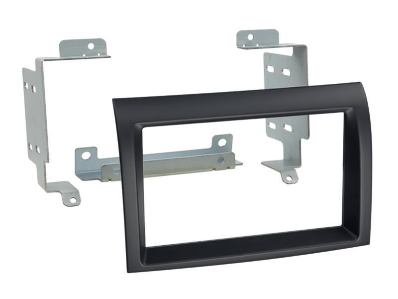 Monteringsramme 2-DIN, sort