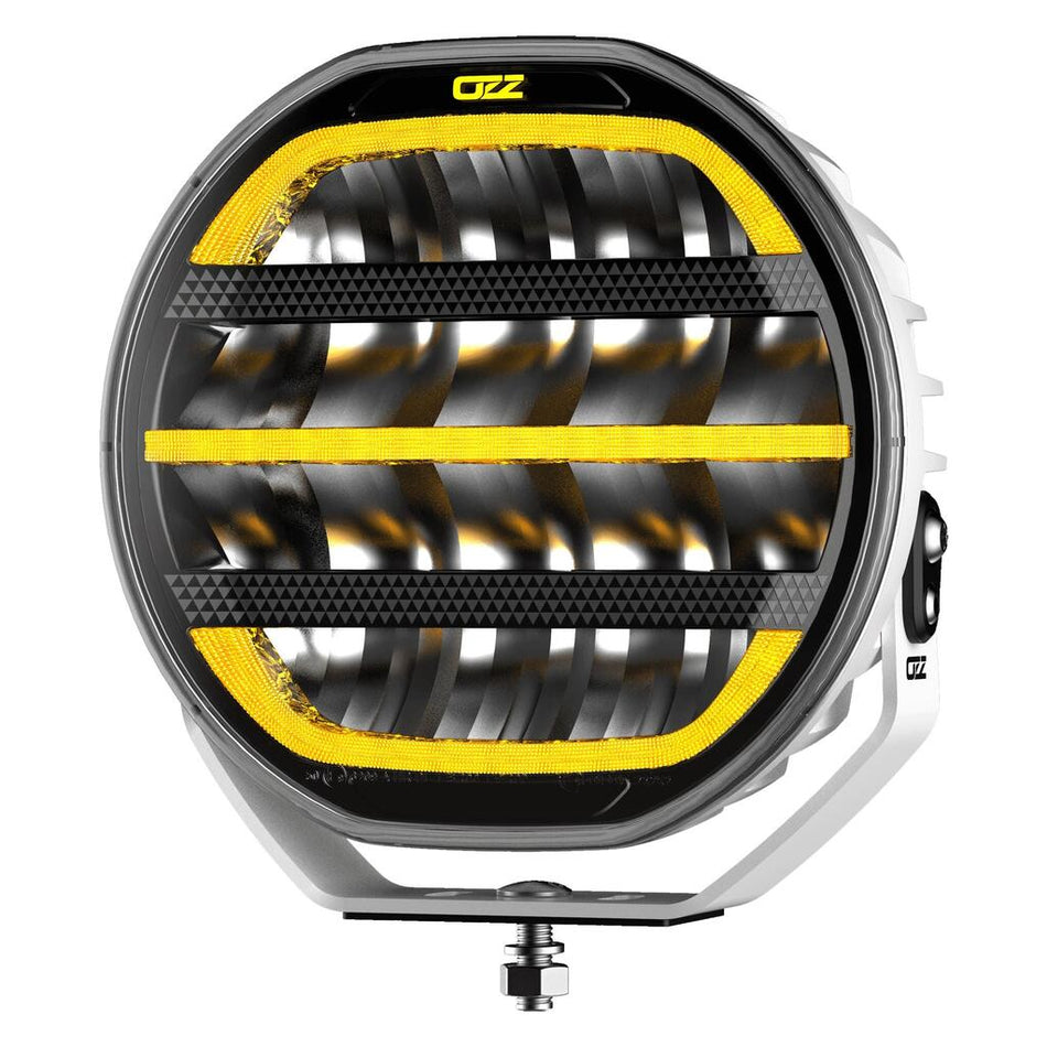 OZZ XR2 P9" LED ekstralys, (HVITT HUS)