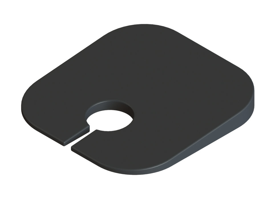 Rear view camera plastic wedge 5°