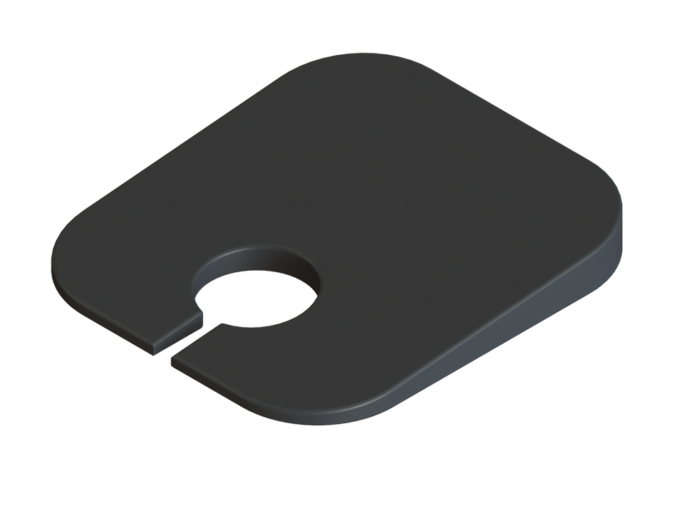 Rear view camera plastic wedge 5°