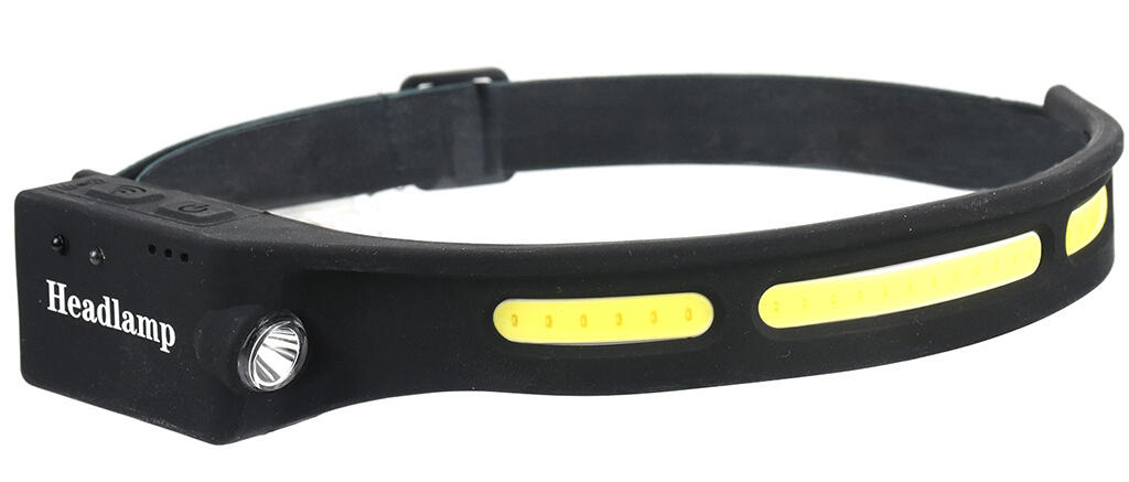 a black and yellow headband
