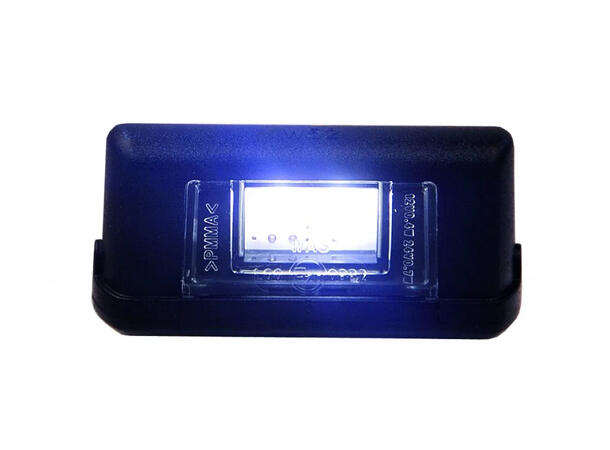 Strands Nummerskiltlys sort glass