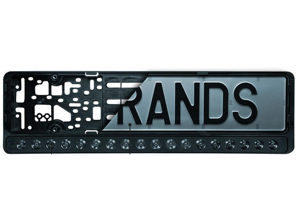 Strands integrert LED-lys i skiltholder!