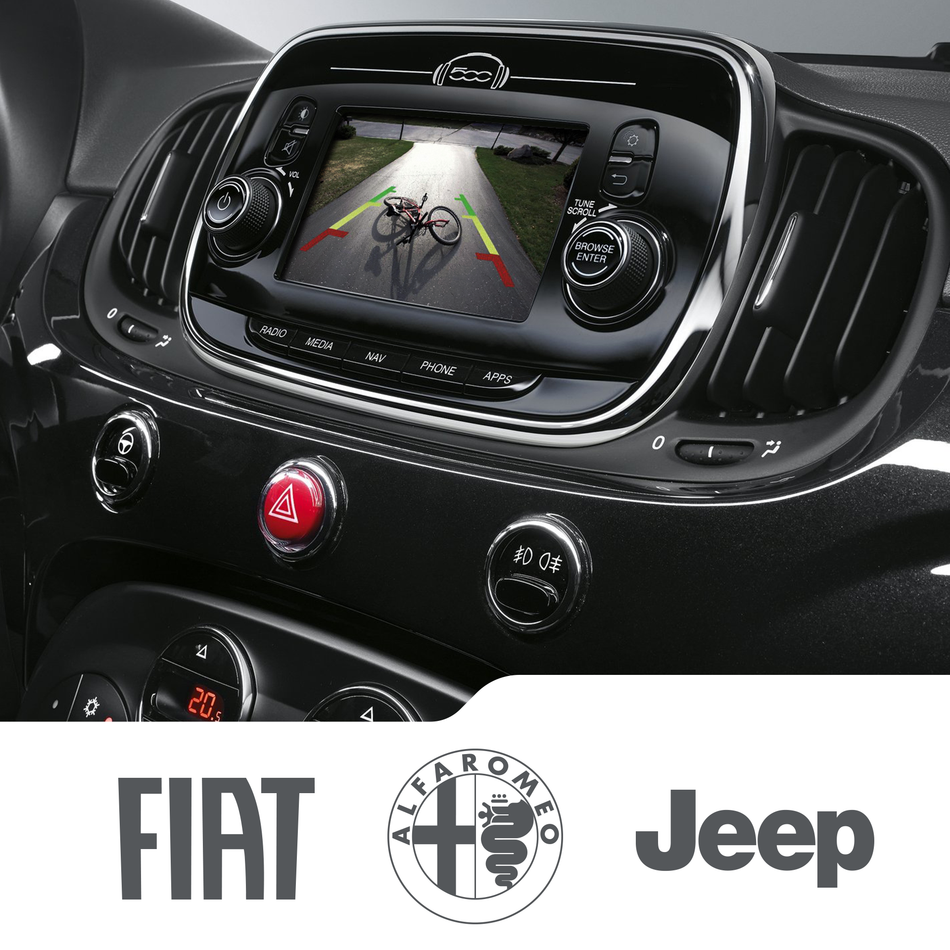 ZZ2 ZZO-FCA-EU, ryggekamera-interface til originalskjerm, Jeep, Fiat og Alfa Romeo med Uconnect 52-pin